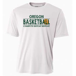 Oregon Basketball Compete Defeat Repeat Cooling Performance Crew T-Shirt