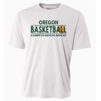 Oregon Basketball Compete Defeat Repeat Cooling Performance Crew T-Shirt