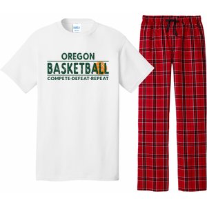 Oregon Basketball Compete Defeat Repeat Pajama Set