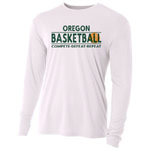 Oregon Basketball Compete Defeat Repeat Cooling Performance Long Sleeve Crew