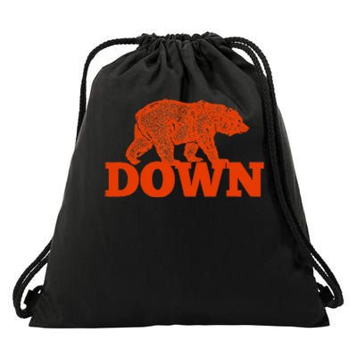 Orange Bear Custom Classic Down Drawstring Bag