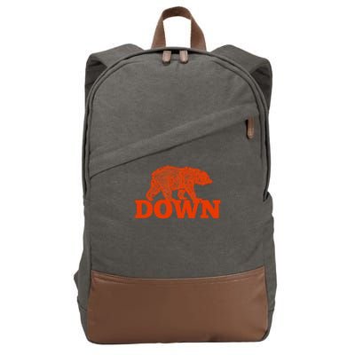 Orange Bear Custom Classic Down Cotton Canvas Backpack