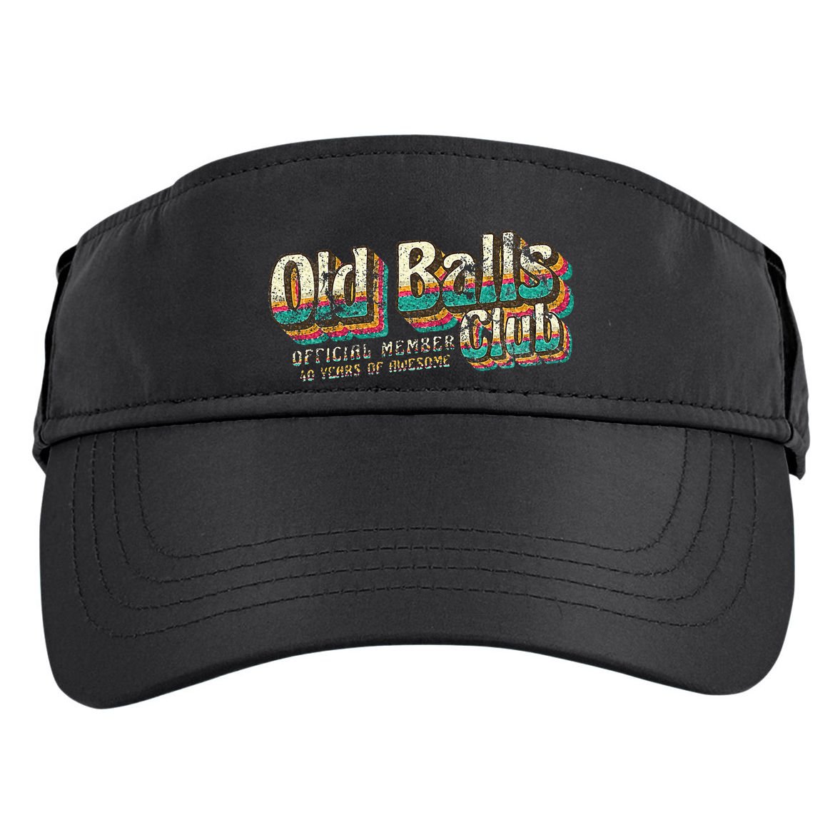 Old Balls Club 40 Funny 40th Birthday 40 Years Of Awesome Adult Drive Performance Visor