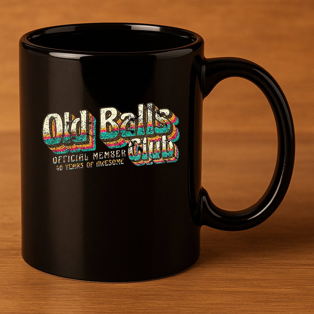 Old Balls Club 40 Funny 40th Birthday 40 Years Of Awesome 11oz C Handle Ceramic Mug