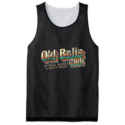 Old Balls Club 40 Funny 40th Birthday 40 Years Of Awesome Mesh Reversible Basketball Jersey Tank
