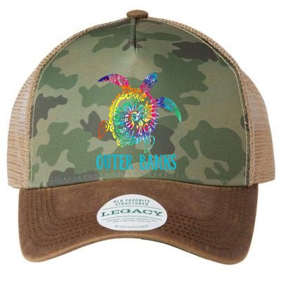 Outer Banks Carolina Sea Turtle Hibiscus Tie Dye Summer Legacy Tie Dye Trucker Hat