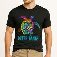 Outer Banks Carolina Sea Turtle Hibiscus Tie Dye Summer Cooling Performance Crew T-Shirt