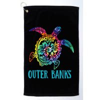 Outer Banks Carolina Sea Turtle Hibiscus Tie Dye Summer Golf Towel