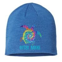 Outer Banks Carolina Sea Turtle Hibiscus Tie Dye Summer Sustainable Beanie