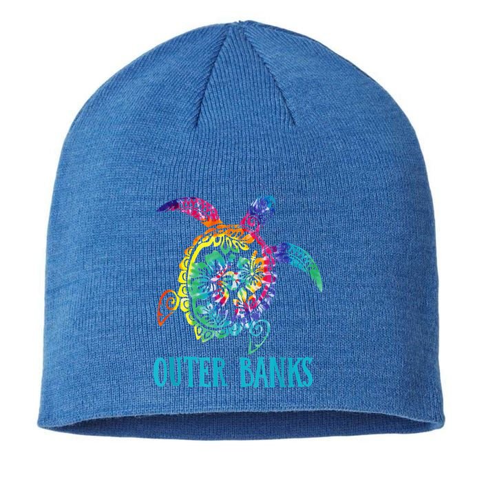 Outer Banks Carolina Sea Turtle Hibiscus Tie Dye Summer Sustainable Beanie