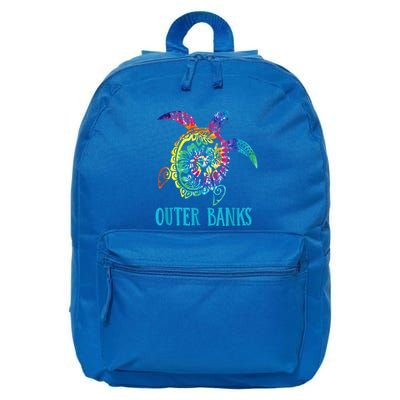 Outer Banks Carolina Sea Turtle Hibiscus Tie Dye Summer 16 in Basic Backpack