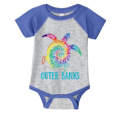 Outer Banks Carolina Sea Turtle Hibiscus Tie Dye Summer Infant Baby Jersey Bodysuit