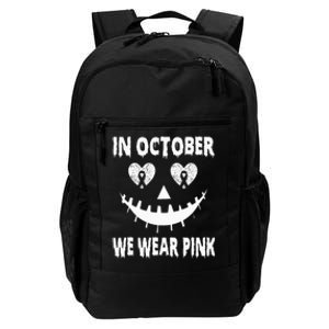 October Breast Cancer Awareness Pumpkin Halloween Daily Commute Backpack