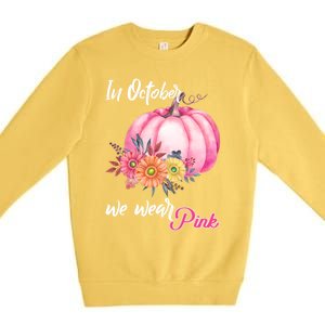 October Breast Cancer Gift Premium Crewneck Sweatshirt