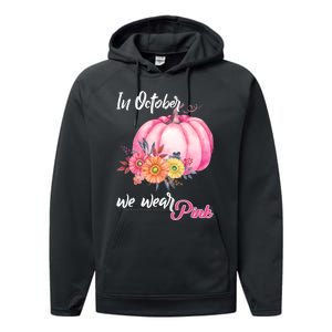 October Breast Cancer Gift Performance Fleece Hoodie