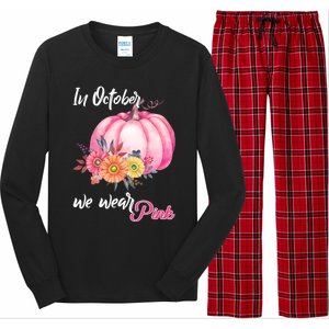 October Breast Cancer Gift Long Sleeve Pajama Set