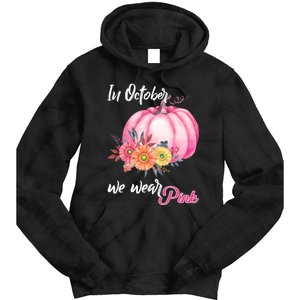 October Breast Cancer Gift Tie Dye Hoodie