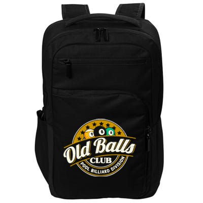 Old Balls Club Pool 8 Ball Billiards Division For Impact Tech Backpack