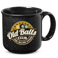Old Balls Club Pool 8 Ball Billiards Division For 15oz Campfire Ceramic Mug