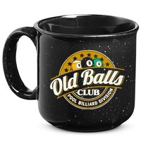 Old Balls Club Pool 8 Ball Billiards Division For 15oz Campfire Ceramic Mug