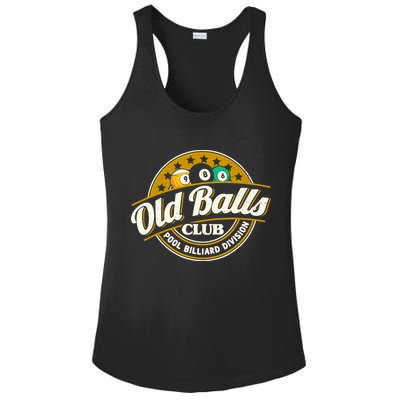 Old Balls Club Pool 8 Ball Billiards Division For Ladies PosiCharge Competitor Racerback Tank