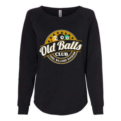 Old Balls Club Pool 8 Ball Billiards Division For Womens California Wash Sweatshirt