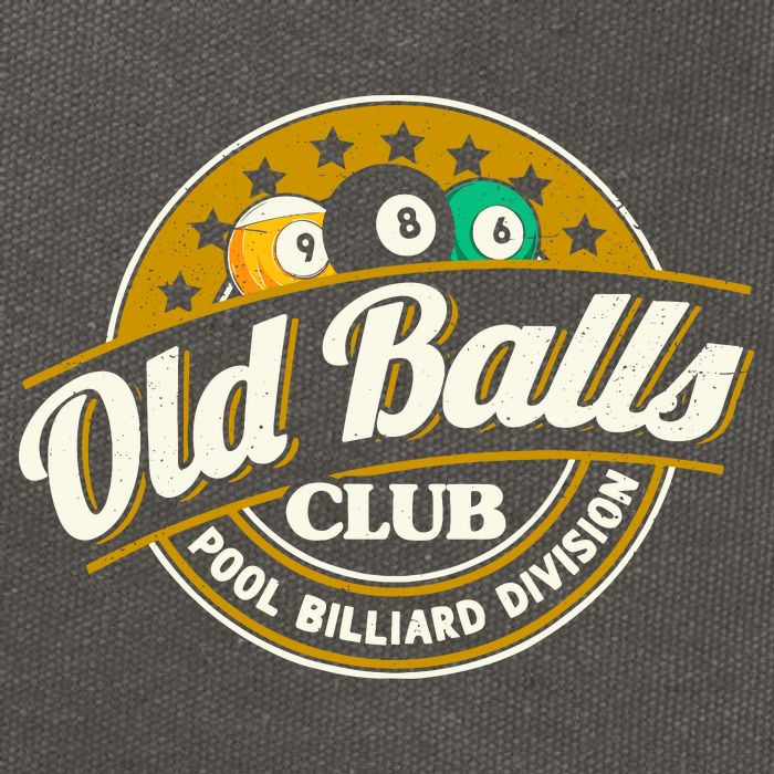 Old Balls Club Pool 8 Ball Billiards Division For Cotton Canvas Backpack