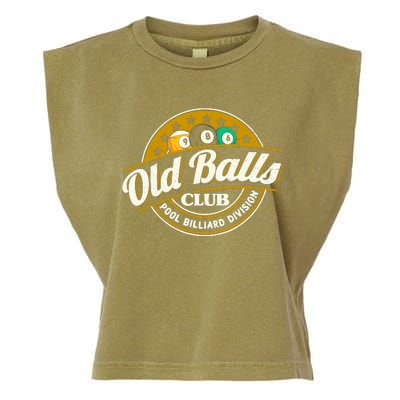 Old Balls Club Pool 8 Ball Billiards Division For Garment-Dyed Women's Muscle Tee