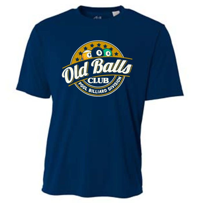 Old Balls Club Pool 8 Ball Billiards Division For Cooling Performance Crew T-Shirt