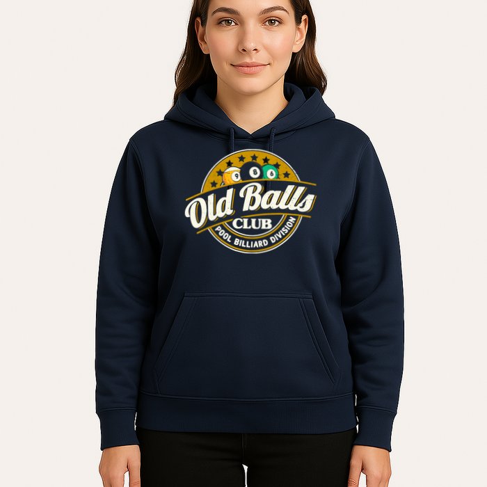 Old Balls Club Pool 8 Ball Billiards Division For Hoodie