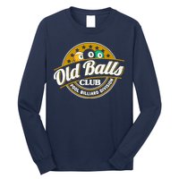 Old Balls Club Pool 8 Ball Billiards Division For Long Sleeve Shirt