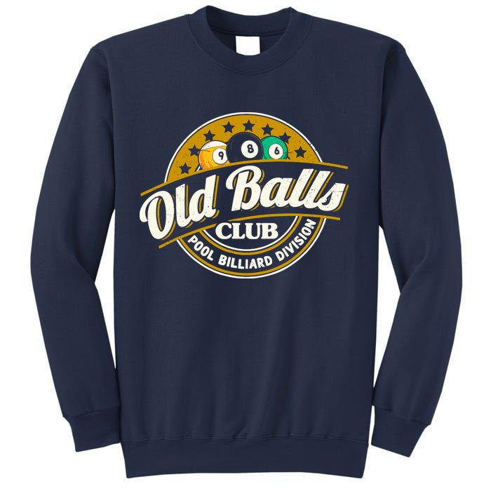 Old Balls Club Pool 8 Ball Billiards Division For Sweatshirt