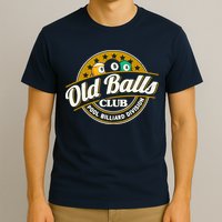 Old Balls Club Pool 8 Ball Billiards Division For T-Shirt