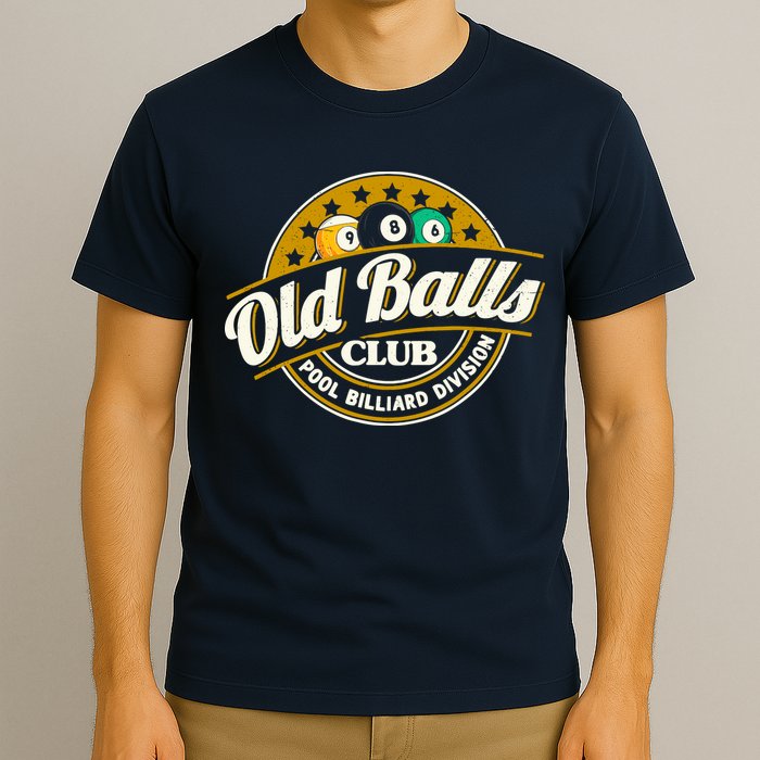 Old Balls Club Pool 8 Ball Billiards Division For T-Shirt