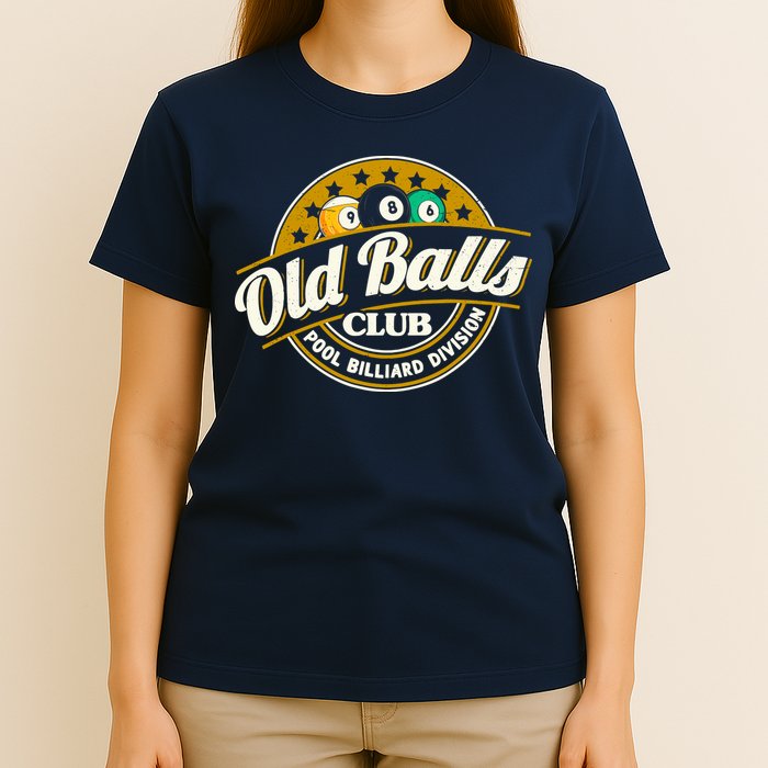 Old Balls Club Pool 8 Ball Billiards Division For T-Shirt