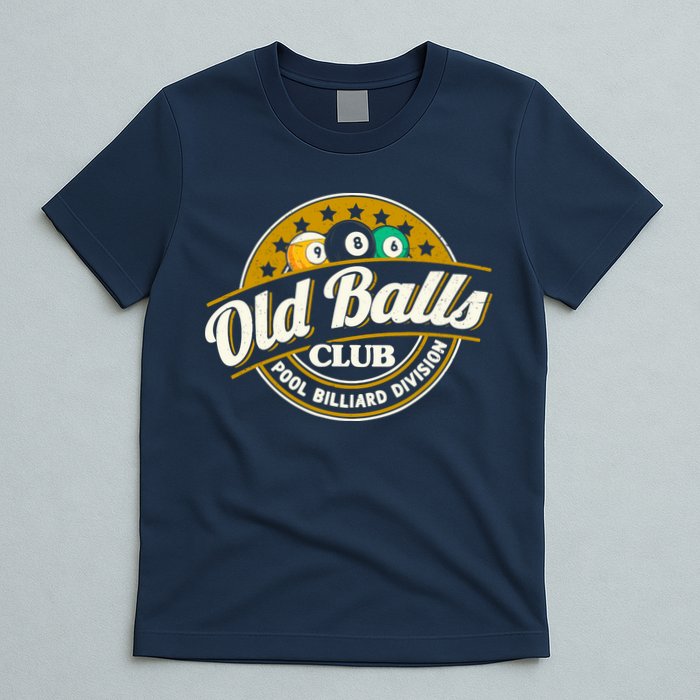 Old Balls Club Pool 8 Ball Billiards Division For T-Shirt