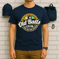 Old Balls Club Pool 8 Ball Billiards Division For T-Shirt