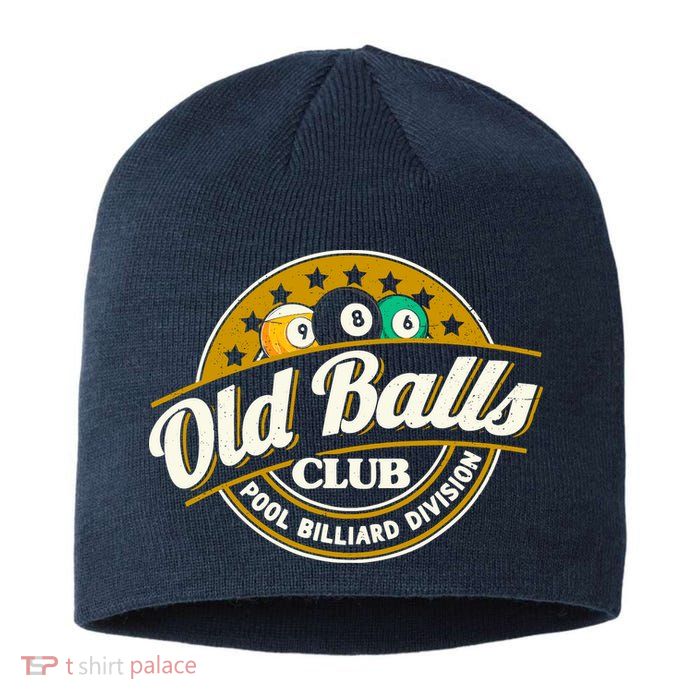 Old Balls Club Pool 8 Ball Billiards Division For Sustainable Beanie