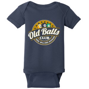 Old Balls Club Pool 8 Ball Billiards Division For Baby Bodysuit