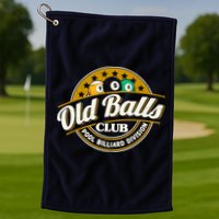 Old Balls Club Pool 8 Ball Billiards Division For Golf Towel