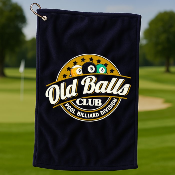 Old Balls Club Pool 8 Ball Billiards Division For Golf Towel