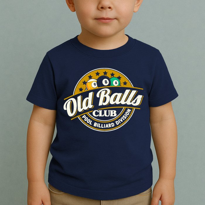 Old Balls Club Pool 8 Ball Billiards Division For Toddler T-Shirt