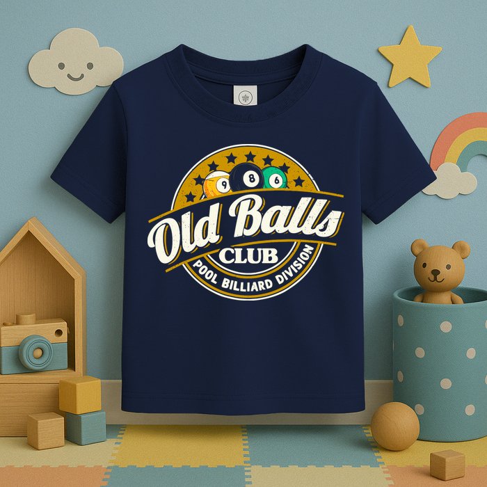 Old Balls Club Pool 8 Ball Billiards Division For Toddler T-Shirt