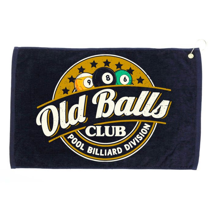 Old Balls Club Pool 8 Ball Billiards Division For Grommeted Golf Towel