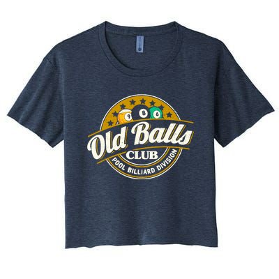 Old Balls Club Pool 8 Ball Billiards Division For Women's Crop Top Tee