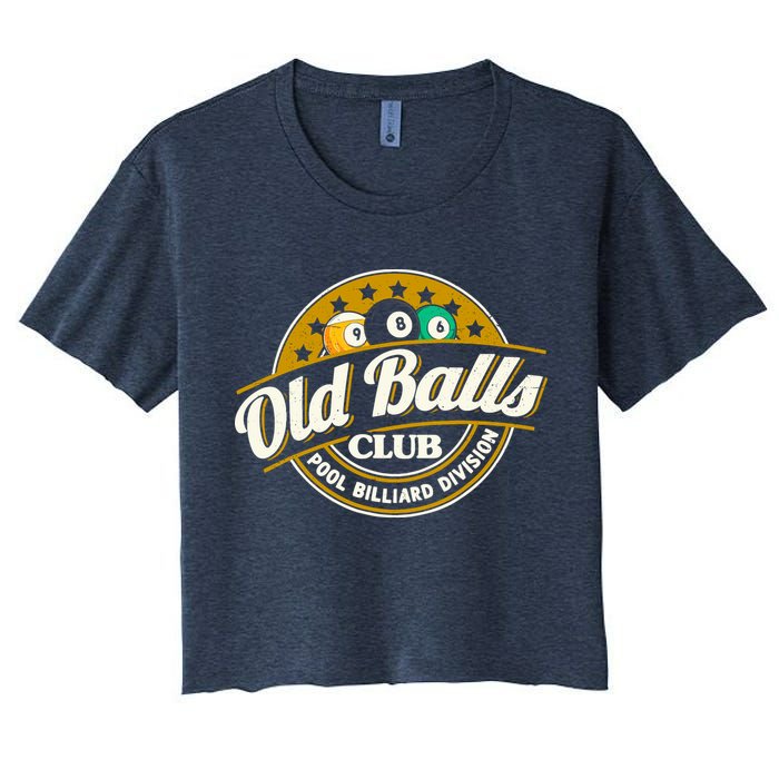 Old Balls Club Pool 8 Ball Billiards Division For Crop Top