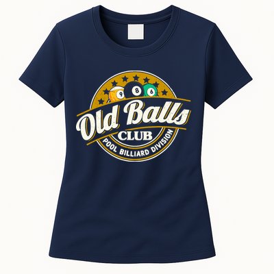 Old Balls Club Pool 8 Ball Billiards Division For Womens T-Shirt
