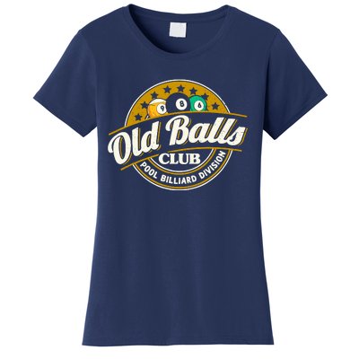 Old Balls Club Pool 8 Ball Billiards Division For Women's T-Shirt