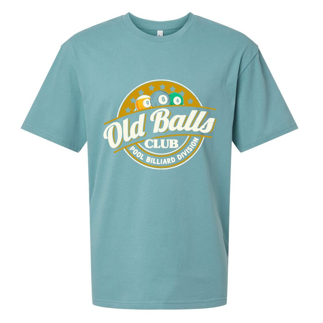 Old Balls Club Pool 8 Ball Billiards Division For Sueded Cloud Jersey T-Shirt
