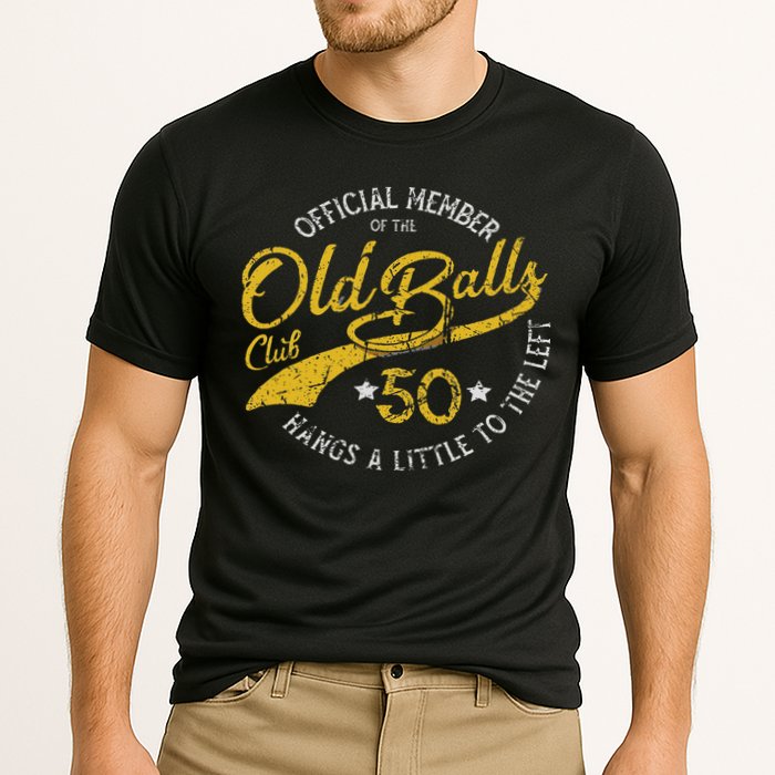 Old Balls Club 50th For 's Over The Hill Birthday Cooling Performance Crew T-Shirt